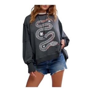 New Free People Graphic Camden Snake New Without Tags